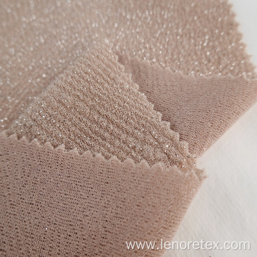 Polyester Spandex Jacquard Knitted Crepe Glitter Fabric